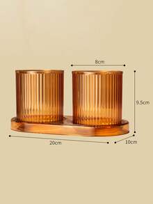 2 Pieces Transparent Minimalist Mouthwash Cup Set, Bathroom Accessory Set - Couple Mouthwash Cup Set, Transparent Design, Suitable For Home And Travel. Light Luxury Couple Wash Cup And Dental Cup Set. Bathroom Tools, Household And Daily Necessities, Convenient And Practical