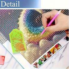 1pc Frameless 5D DIY Diamond Painting Kit, Elephant Diamond Painting, Creative Art Project For Home Wall Decor, Holiday Party Decoration, Artistic Home & Office Decor, Vivid Wall Art, Handmade Gift For Friends, Birthday, Christmas, Halloween, Thanksgiving
