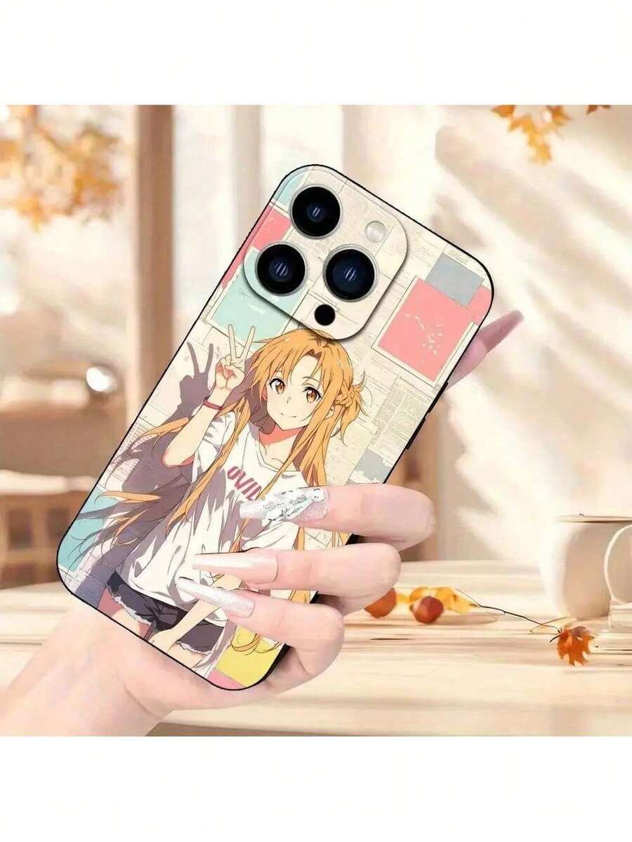 Funda con diseño, a prueba de golpes con protección de lente, hecha de TPU negro, adecuada para modelos 11 a 16 Pro Max, regalo para ti, amigos y familia. - Blanco antiguo - Ver 1