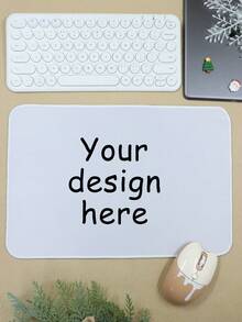 Custom Logo Mouse Pad, Personalized White Mouse Pad, Sublimation Mouse Pad Blanks, White Gaming Mouse Pad, Customized, Customizable, Christmas, Christmas Gifts, Christmas Party, Square/Round, Anniversary, Living Room Decor, Birthday Gift, Suitable For Dad, Mom, Friends, Colleagues, Office, Business - Style a - View 3