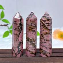 Elegant Green Fluorite Quartz Crystal Tower With Rheinstone Details, Natural Stone Obelisk Decor For Home & Office