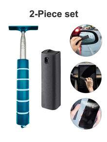 Retractable Wing Mirror Wiper Cleaner, Car Mirror Squeegee, Side Mirror Squeegee, Retractable Car Rearview Mirror Wiper With Telescopic Long Rod, Portable Auto Glass Water Cleaner For Rainy And Foggy Weather, Snow Brush For Vehicle Exterior Cleaning