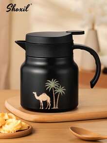 shoxil 1个保温咖啡壶/咖啡壶/茶壶，不锈钢材质，带可拆卸滤网，适用于冷热饮品，双层隔热咖啡壶，真空保温瓶，适合家庭/办公室/旅行/送礼 - Pot - 查看 4