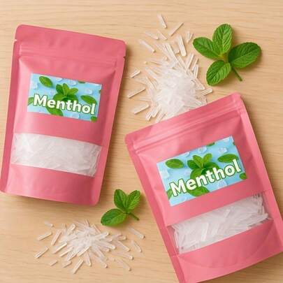 35/55/88/150g Unlock Summer Coolness, Natural Menthol Crystals - Suitable For Spa & Sauna, Fresh Mint Fragrance, Long-Lasting Freshness, Ideal For Steam Inhalation & Relaxation - Reusable Sealed Bag, Great For Christmas, Halloween & Easter Gifts