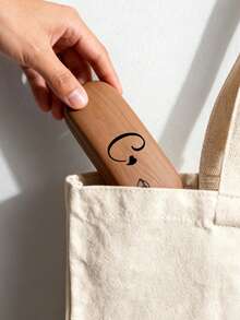 1个A-Z字母金属眼镜盒，轻巧时尚的棕色木纹眼镜盒，男女通用硬壳眼镜盒，适用于大多数眼镜，独特的生日/圣诞礼物 - 彩色 - 查看 6