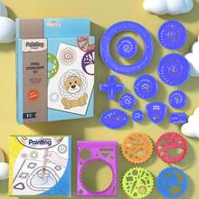 Artistic Drawing Ruler, Drafting Supplies, Art Painting Kit, Irregular Mandala Ruler, Versatile Drawing Template Set - Multicolor - View 1