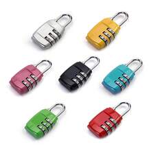 2个/7个装 3位密码锁，旅行行李密码锁，保护您的物品 - 适用于健身房、橱柜、行李箱，无钥匙密码开启 - 耐用，旅行锁，多种颜色可选