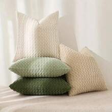 Home 4-Piece Set, Decorative Pillow Covers With Modern Double-Sided Design - Sofa Cushions, Office Cushions, Bed Pillow Covers - Bộ bốn món màu xanh lá cây - Xem 5