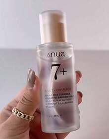 Anua 大米神經醯胺 7 保濕屏障精華液，亮白、臉部保濕精華液，大米、透明質酸、菸鹼醯胺、無香料、不致粉刺、玻璃肌膚、韓國護膚品，50 毫升/1.69 液盎司。 - 屏障精華 50ml/1.69 盎司 - 查看 1