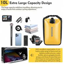 NEWBOLER 10L 1pc Large Capacity Bicycle Side Bag PVC Waterproof Cycling Bag Gravel And MTB Bike Rear Seat Rack Bag Cycling Accessories