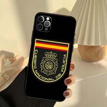Funda con logo de la Policía Nacional de España compatible con  11 12 13 14 15 16 Pro Max, compatible con  13 12 Mini XR X XS Max Plus, compatible con funda de  17, funda de  17 Pro, funda de  17 Pro Max - HI3004 - Ver 6