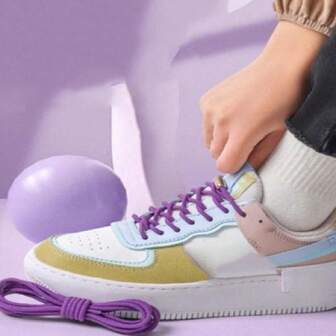 2 pares de cordones elásticos sin atar, cordones redondos con cierre para hombres y mujeres, sujetadores de cordones flojos y perezosos