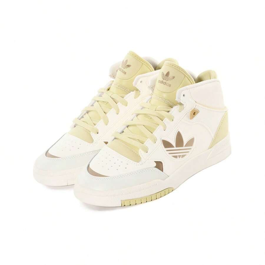 Adidas 男女通用高帮休闲舒适多功能运动鞋 IH2172 - 白/淺黃/淺棕 - 查看 1