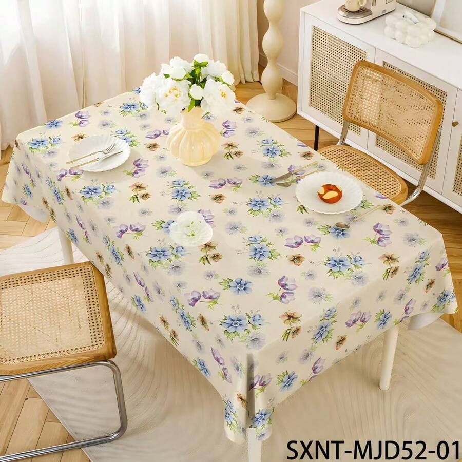 مفرش طاولة مستطيل مقاوم للماء والزيت ومانع للانزلاق، بنمط مربعات ولون أحادي، للمنزل وطاولة الطعام وطاولة القهوة