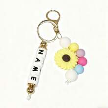 1 Móc khóa tên tùy chỉnh, Quà tặng móc khóa hạt silicon tùy chỉnh, Móc khóa ba lô, Quà tặng cho mẹ. - Móc khóa hoa - Xem 29
