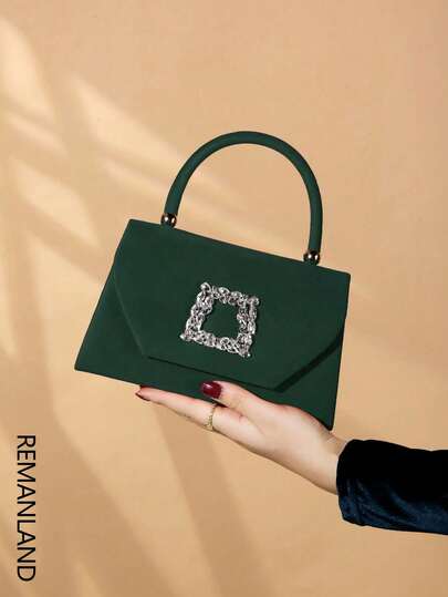 REMANLAND 1 件优雅闪亮灯芯绒晚宴手拿包、派对和婚礼手提包女士