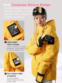 VECTOR MOTION Rebel Thermal Lined Hooded Ski Jacket, , Windproof, Waterproof, Abrasion-Resistant, Breathable, Stretchy, Half-Zip Hoodie, For Single/Double Board