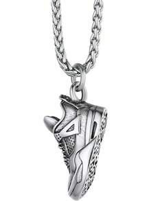 Richsteel 3D/Basketball/Soccer/Baseball Ball Boxing Glove Cool Pendant Men, 316L Stainless Steel Sneaker Chain,Sport Fan Jewelry - 04-鋼製運動鞋 - 查看 12