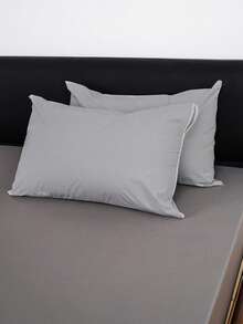 2pcs Waterproof Bedding Protectors - Breathable TPU Combination, Low Allergen, Zippered Pillow Covers, 2 Pieces Set - Light Grey - View 16