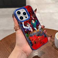 Funda trasera mate anti-caída con temática de anime compatible con iPhone 16, 15, 14, 13, 12, 11 Pro Max, X, XR, XS Max, 8, 7 Plus - Dandan - Mezcla de colores - Ver 4
