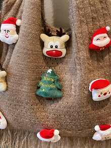 Sac d'aisselle tricoté Père Noël, Sac à bandoulière de Noël, Sac fourre-tout Sapin de Noël, Sac de courses