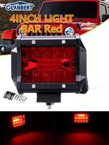 GLANBERT 20 LED Floodlight For Off-Road Vehicle Modification, Mesh Design, Trailer Lighting, Red LED Spotlight - Multicolor - View 2