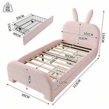 Kids Bed Frames, Headboards & Footboards - Pink + Plush + 90cm*200cm - View 6