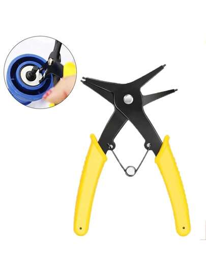 Alicates de Mola Interna e Externa de Uso Duplo, Ferramentas de Montagem e Desmontagem 2 em 1 de Anéis de Pressão, Ferragens