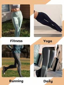 5pcs/Set Women Seamless High Waist Thong Panties, Invisible Wavy Edge, Suitable For Yoga & Fitness, Prevention - Multicolor - View 7