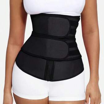 Premium Neoprene Waist Trainer & Sauna Sweat Belt - Zip-Up, Non-Slip For Enhanced Workout Sweating, Tummy Control & Back Support, Lightweight & Stretchy Fabric, Perfect Curve Design For Fitness & Wellness