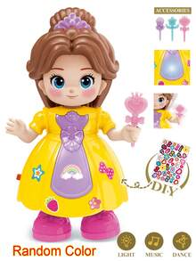 1pc Children's Electric Singing & Dancing Princess Music Light-Up Toy, Random Color - MultiWarna - View 11