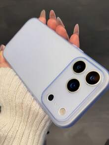 1件 極簡冰感透明磨砂手機殼，適用於 iPhone 18 Pro Max 17 Air 16 14 13 12 15 11 Pro Max Plus，透明相機保護 - 寶藍色 - 查看 3