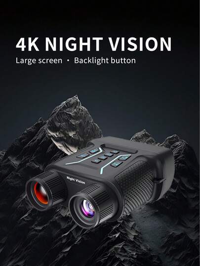 Total Darkness Night Vision Scope, Recording & 8x Zoom, 7-Level IR Adjustment, Ideal For Hunting/Security Patrol