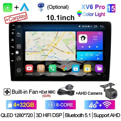 XIMA XV6Pro 8Core 5G WIFI Android auto 2 Din Radio Carplay gps Radio de coche Multimedia estéreo para VW Nissan  Kia