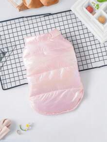 1pc Pet Insulated Jacket, Lightweight & Comfortable Warm Pet Clothes, Suitable For Small To Medium Dogs And Cats, Autumn/Winter - Pink - View 5