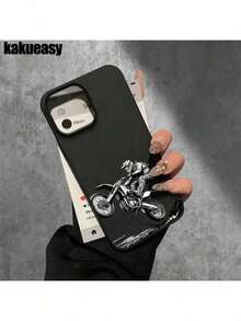 Large Hole Imitation Liquid Phone Case And Cover, Designed For Motorcycle Riders, Suitable For IPhone 16 Pro Max, 16, 15 Pro, 14, 14 Plus/14 Pro Max, 13, 13 Pro, 12 Pro, And 11/11 Pro Max Series, Ideal Gift For Birthdays And Celebrations.