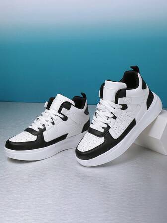 2025 New Stylish Men's High-Top Casual Sneakers, High-Top Lace-Up Vulcanized Shoes