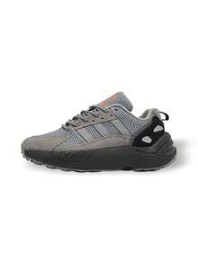 Adidas Giày thể thao trẻ em ZX22 Giày tập gym chạy bộ thông thường Nhẹ thoáng khí Đế dày Nhiều màu Dải phản quang Logo Thân thiện với da Thoải mái Dễ phối đồ Hàng ngày Màu xám đậm HQ6697 - Xám đậm - Xem 1