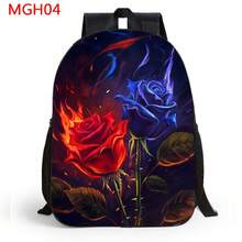 Minimalist Rose Flower Backpack, Casual High-Quality Backpack, Large Capacity Women's Travel Backpack, Lightweight Single-Layer 12-Inch Backpack