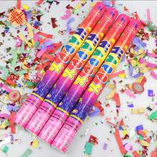 5pz Pistola de Confeti para Fiestas Reutilizable con 5 Colores Brillantes Material Ecológico  para Celebración de Cumpleaños Bodas Eventos Especiales Decoración de Fiestas Fácil de Usar - Multicolor - Ver 4