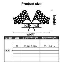 1pc Customized Racing Flag Metal Wall Decor - Personalized Name Racing Flag Metal Plaque - Customized Start And Finish Line Signs, Racing Driver Name Metal Signs, Checkered Flag Racing Club Logo, Race Decoration, Racing Sports Wall Decor - Multicolor - View 46
