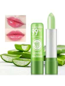 1/5PCS Aloe Vera Lipstick, Long Lasting Nutritious Lip Balm Lips Moisturizer Magic Temperature Color Change Lip Gloss - 彩色 - 查看 8
