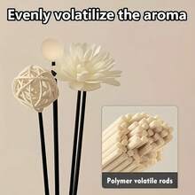 13-Piece Aromatherapy Diffuser Set - Includes 10 Aromatherapy Sticks, 1 Rattan Ball, 1 Artificial Flower, And 1 Aromatherapy Bead - The Diffuser Accessory Is Unscented - Multicolor - View 5