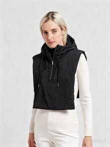 1pc Unisex Detachable Hooded Scarf, Versatile Warm Neck Gaiter For Winter