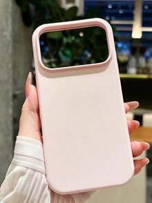 QY-QY-1pc Minimalist Liquid Silicone Magnetic Wireless Charging Protective Case, Compatible With 17 Air 16 14 13 12 15 Pro Max Plus, With Velvet Camera Protection -8192 - 奶凍 - 查看 6