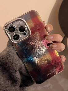 1个小众格子扎染手机壳，兼容 17、16 Pro Max、高端Retren 15、14、13，创意防摔手机壳 - 彩色 - 查看 2