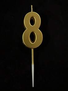 0-9 Numeric Candles, Creative Gold Number Candles Suitable For Birthday Party Cakes, Wishing Cake Decorative Candles - Multicolor - View 18