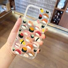 Funda de teléfono transparente y elegante de alta calidad con diseño de sushi de frutas, funda de protección creativa personalizada y sencilla, con protección contra golpes y caídas, suciedad y durabilidad, adecuada para varios modelos de , compatible con  17/17 Pro/17 Pro Max/17 Air/ 16/16 Pro/16 Pro Max/16 Plus/ 15/15 Pro Max/15 Pro/15 Plus/ 14/14 Pro/14 Plus/14 Pro Max/ 13/13 Pro/13 Pro Max/12/12 Pro/12 Pro Max/11/11 Pro/11 Pro Max/XR/X/XS/XS Max. Un regalo moderno y encantador para Año Nuevo o cumpleaños, perfecto tanto para niños como para niñas. - Transparente 1148 - Ver 3