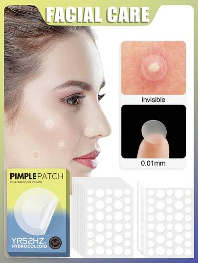 360/144 szt. tradycyjnych chińskich plastrów na trądzik, naklejki do pielęgnacji twarzy, materiał hydrokoloidowy, delikatny i niepodrażniający, przezroczyste, pokrywające blizny w kolorze skóry, plastry na trądzik, oczyszczanie i pielęgnacja twarzy