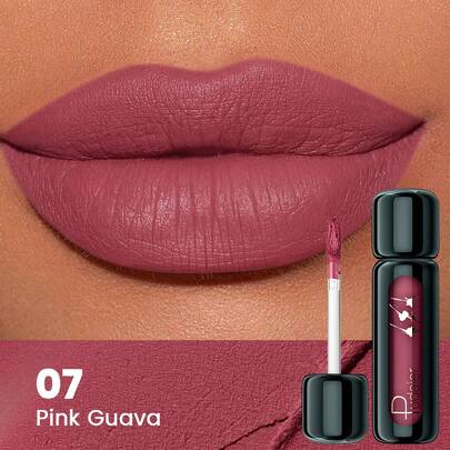 Pudaier Waterproof Lip Mousse – Smudge-Proof, Non-Sticky Lip Gloss, Cup-Proof, Long-Lasting, Easy To Apply, Matte Finish Lip Glaze